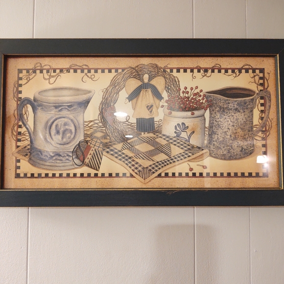 Set of 2 wall hangings star and Angel picture - Picture 2 of 6